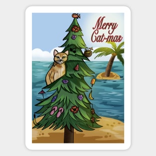 Tropical Christmas Sticker